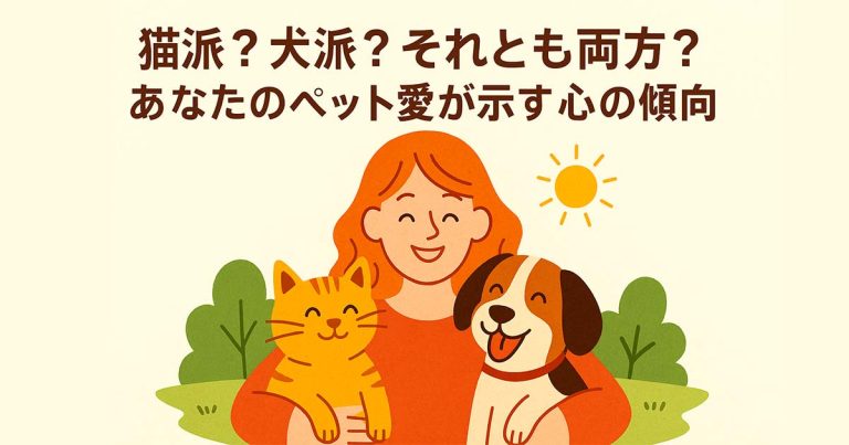 猫派？犬派？それとも両方？あなたのペット愛が示す心の傾向